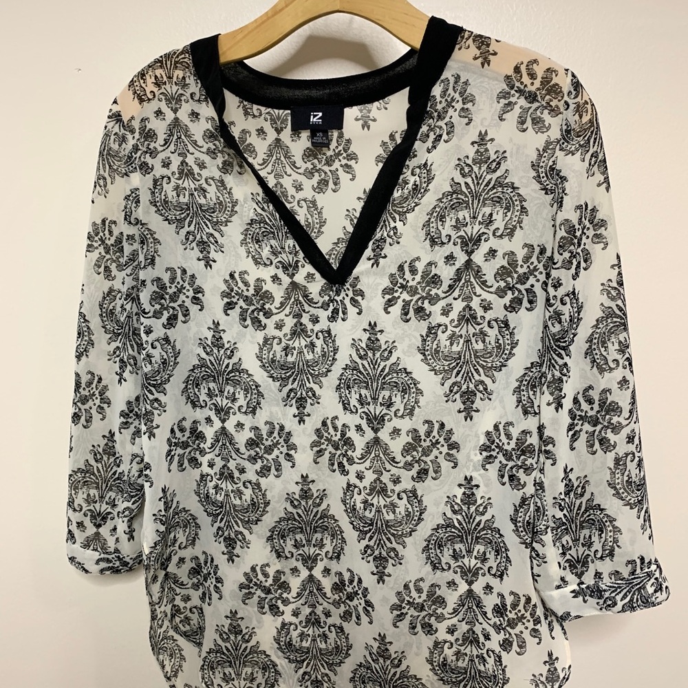 Paisley sheer blouse